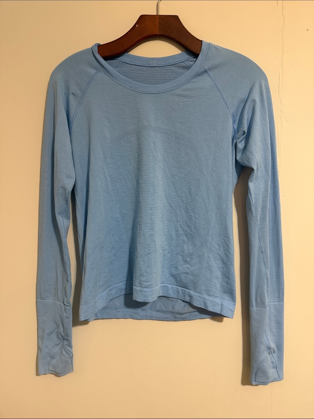 lululemon athletica Light Blue Long Sleeve Crew Top